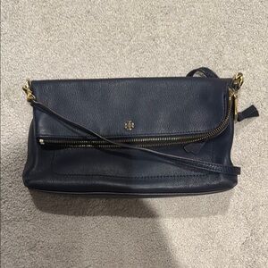 Tory Burch Navy Leather Crossbody Bag